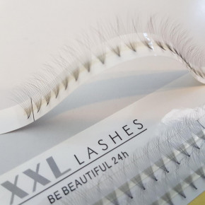 10 D Volume Flare Lashes, 60 pcs, without knots, C curl, 0,05 mm "thin", wafer thin - also known as "hot melting lashes"