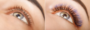 Two-tone Mink-Lashes, deep black at the base with blue or green tips